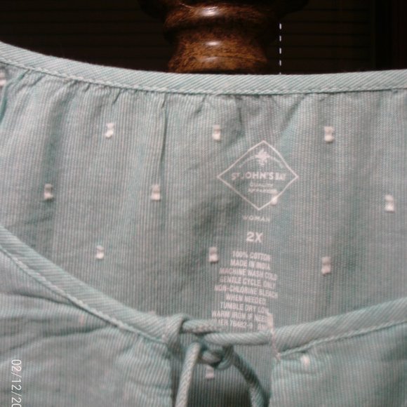 St. John's Bay 2X  3/4 sleeve top - Picture 7 of 9